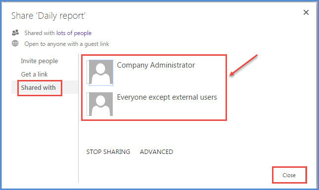 office 365 15 shared with