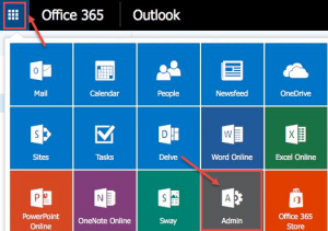 office 365 2 admin select