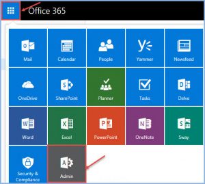 office 365 2 app launcher admin shared mailbox