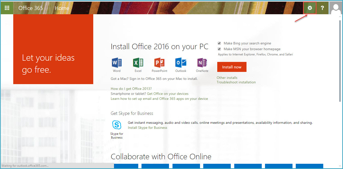 changing office 365 email settings