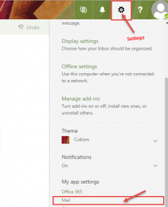 office 365 2 settings mail