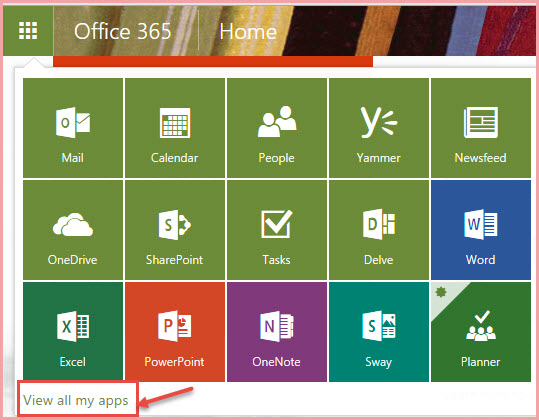 office 365 3 app launcher features