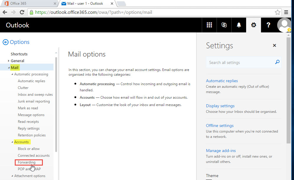 How to setup email forwarding in Office 365 | Office 365 Support