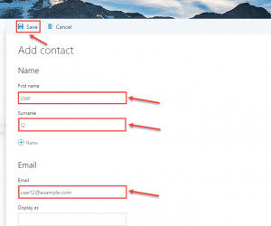 office 365 4 add contact