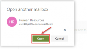 office 365 4 select open mailbox