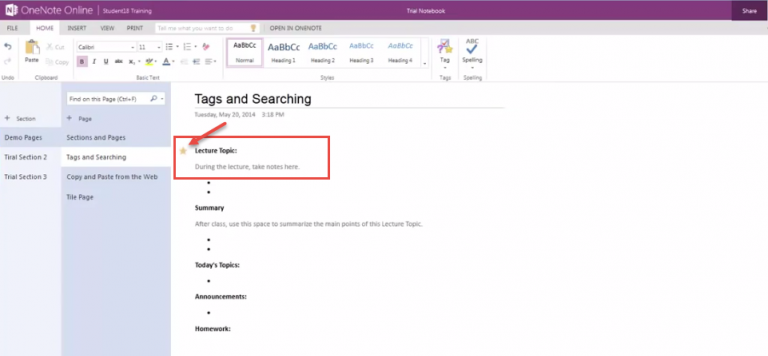 How to use tags and search in OneNote online in Office 365 | Office 365 ...