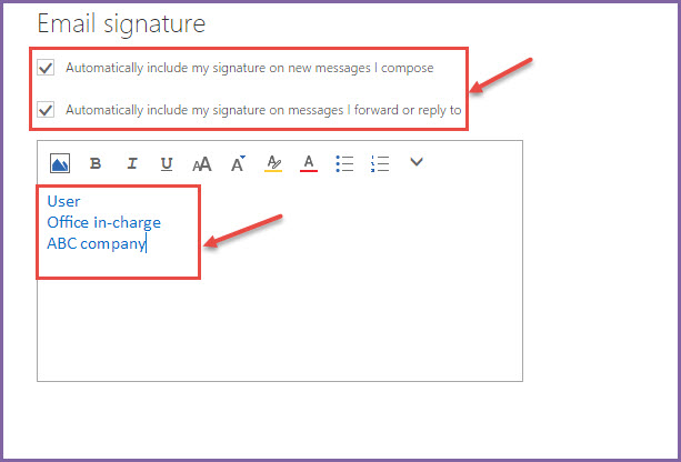 office 365 5 email signature