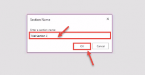 office 365 7 add section