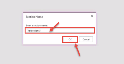 office 365 7 add section
