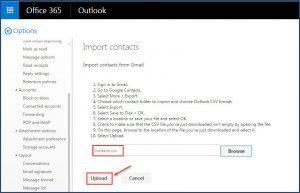 office 365 7 contacts browsed