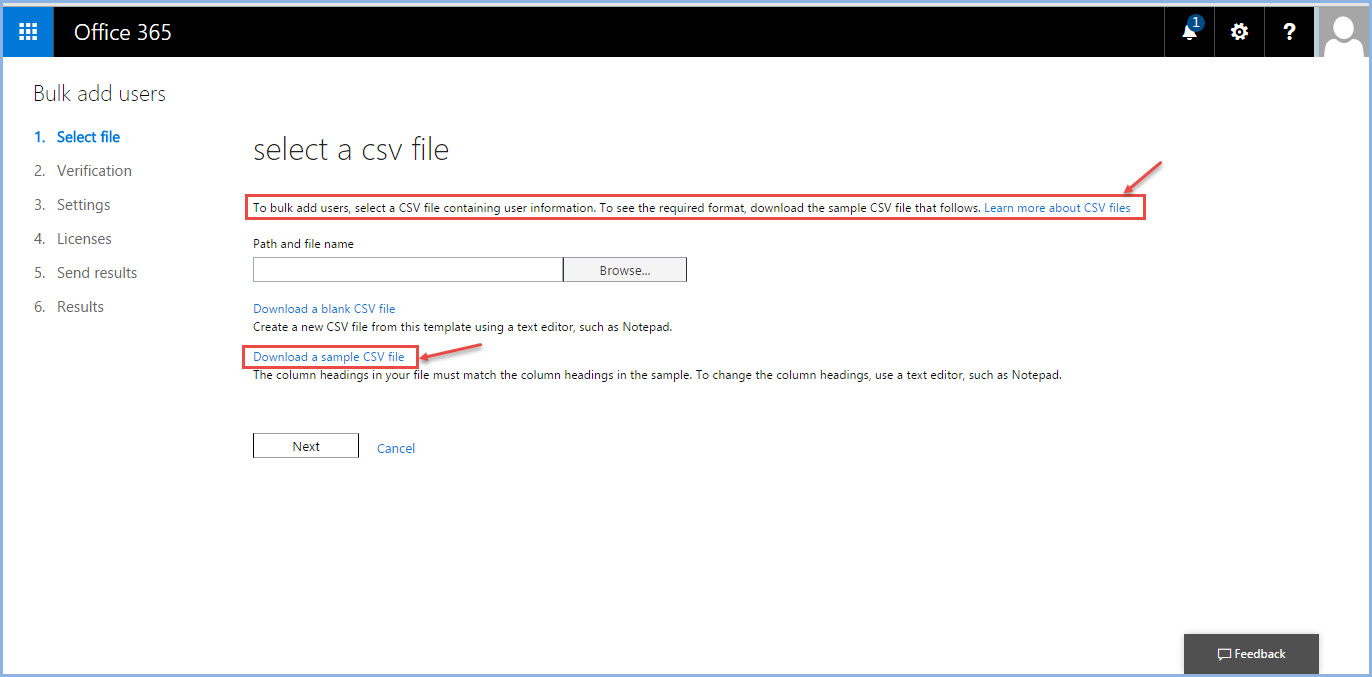 Office 365 7 Download Sample Csv File Dp Tech Group