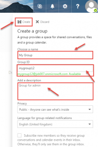 office 365 8 group details
