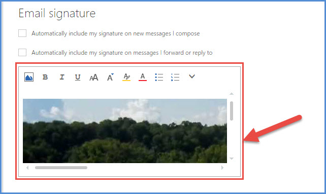 how to add signature to the new office 365 outlook email