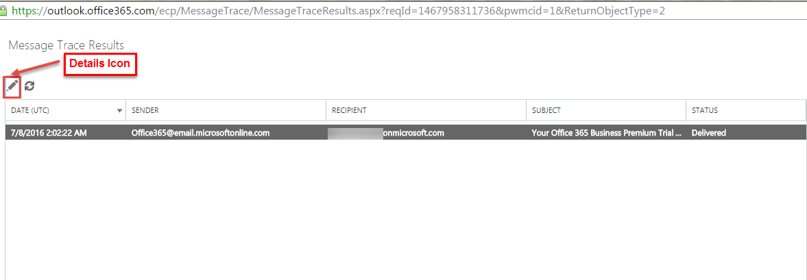 office 365 8 message trace result