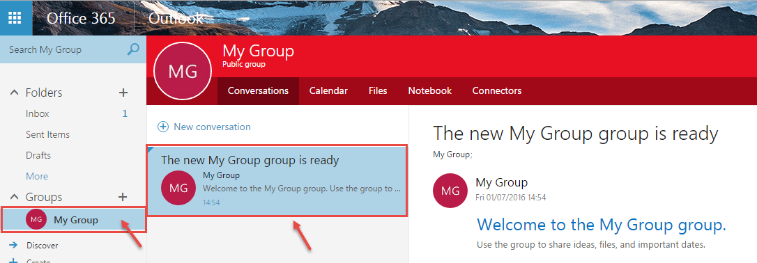 office 365 9 display group