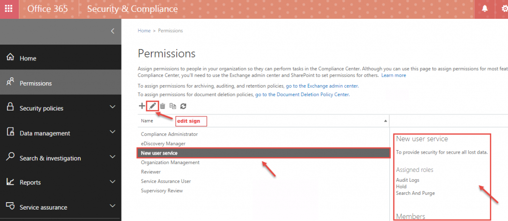 Use of Permissions in Office 365 Security and Compliance | Office 365 ...