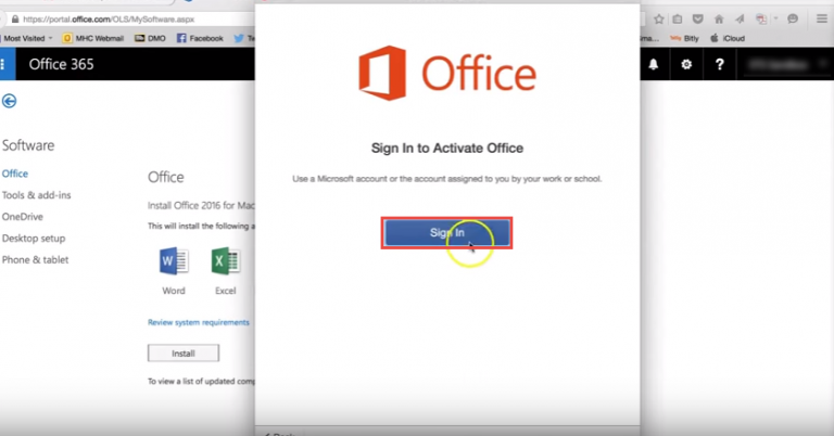 how to install ms office in mac