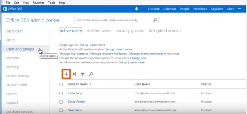 office 365 5 users and group