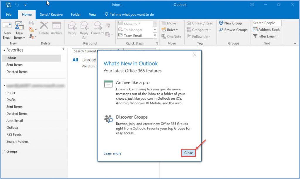 where to find outlook account after office uninstall