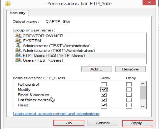Server Screen FTP