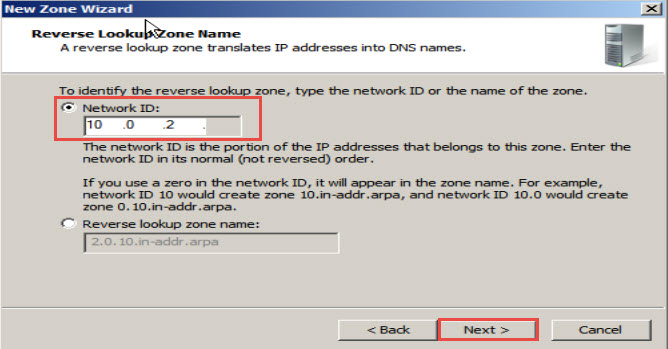 Server Screen DNS